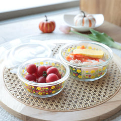 Urbane Home Pack of 2 Borosilicate Kitchen Containers set with Lid | Fridge Storage | Glass Containers with Lid | Microwave Safe | Leakproof | Airtight | Multipurpose | 370ml & 635ml |Transparent