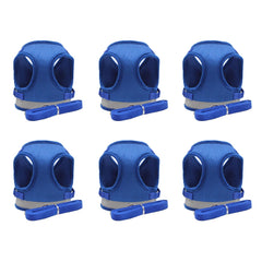 Kuber Industries Reflective Dog Harness with Adjustable Leash|Breathable Polyester Mesh Fabric |Large Size|HT-844|Comfortable No-Pull Grip|Quick Release Buckles|Easy On-Off Harness|Blue (Pack of 6)