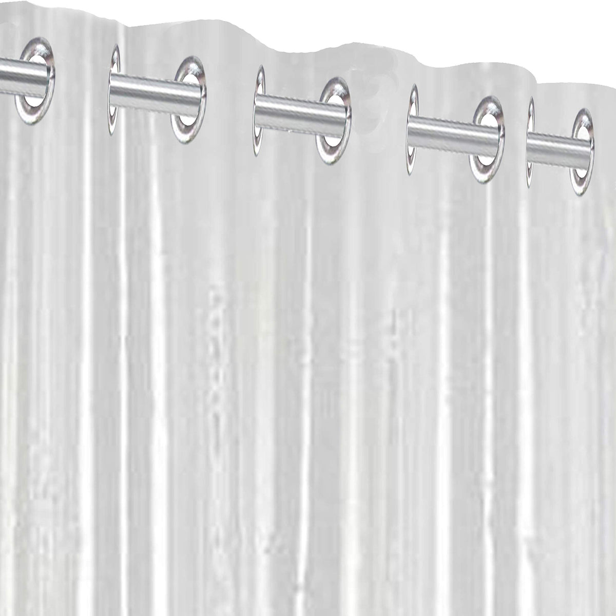Kuber Industries PVC 30 mm 7 Feet Eyelet AC Curtain (CTKTC5680, Transparent) - 2 Pieces