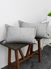 Heart Home Pillow Cover | Cotton Pillow Cover | Pillow Cover for Bedroom | Cushion Pillow Cover for Living Room | Khakhi Printed Pillow Cover Set | Set of 4 | Multicolor