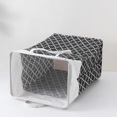Kuber Industries Laundry Basket For Clothes|Foldable Laundry Hamper|Basket For Toys, Dirty clothes, Storage "45 LTR"-Pack of 3 (Black)
