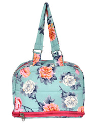Kuber Industries Flower Printed Everday Use Women Bag For Travel: Shopping: School: Work (Green)-45KM014