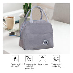 Homestic Lunch Bag | Lunch Bag for Office | Lunch Bag for College | Reusable Lunch Bag | Lunch Bag for Adults | Tiffin Lunch Bag with Handle | Plain | LYN12-NVY | Navy Blue