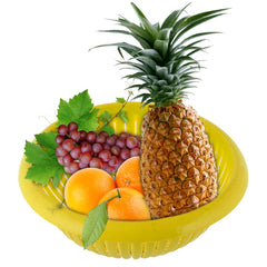 Heart Home Multifunctional Plastic Drain Strainer, Colander, Washing Basket for Home Kitchen Supplies - Pack of 2 (Green)-50HH01863