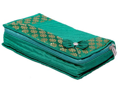 Kuber Industries Portable Jewellery Organizer With 6 Tranasparent Pockets, Set of 2 (Green)-HS_38_KUBMART21235