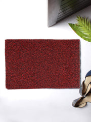 Kuber Industries Double Shade Thread Rubber Anti Slip Door Mat (16" x24'', Maroon & Black) - CTKTC039951