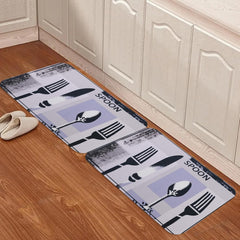 Kuber Industries PVC Kitchen Floor Mat|Anti-Skid Backing|Mats for Kitchen Floor |Easily Washable|Idol for Home, Kitchen Entrance| CF-220812 |Pack of 2| Multi