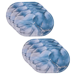 Kuber Industries Bath Mat | PVC Bathroom Mat | Shower Bath Mat | Floor Tub Mat | Diatom Mud Oval Mat | Anti-Skid Shower Bathroom Mat | CF-220814 |Pack of 6| Multi