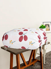 Kuber Industries Bolster Cover | Cotton Masand Pillow Cover | Diwan Round Bolster Pillow Covers | Bolster Cushion Pillow Cover Set | Roll Masand Cover | Red Cherry | Pack of 2 | White