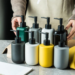 Kuber Industries Liquid Soap Dispenser | Handwash Soap Dispenser | Soap Dispenser for Wash Basin | Shampoo Dispenser Bottle | Bathroom Dispenser Bottle | 300 ML | Gray