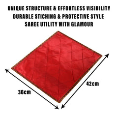 Heart Home Saree Cover | Zipper Closure Single Packing Saree Bag | Clothes Saree Stoarge Organizer | Wardrobe Organizer with Handle | Transparent View Packing Saree Cover | Pack of 24 | Brown