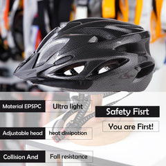 Kuber Industries Cycling Helmet with Detachable Visor|Helmet for Mountain, Road Bike & Skating|Breathable & Adjustable Bicycle Helmet|Ideal for Adults and Kids-Pack of 5 (Black)