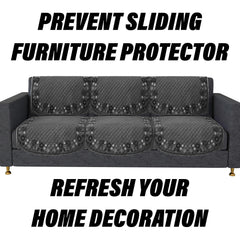 Heart Home Sofa Cover | Single Seater Sofa Slip Cover Set | Digital Painting Sofa Cover | SUEDE Ultra Sonic Couch Cover | Sofa Slipcover Set Living Room | Gray