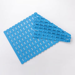 Kuber Industries Bath Mat | PVC Bathroom Mat | Shower Bath Mat | Floor Tub Mat | Bathroom Mud Mat | Anti-Skid Shower Bathroom Mat | JL-01A | Blue