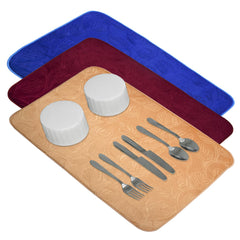 Heart Home Dish Dry Mat | Microfiber Self Drying Mat | Kitchen Drying Mat | Water Absorbent Kitchen Mat | Embossed Dish Dry Mat | 50x70 | Pack of 3 | Multicolor