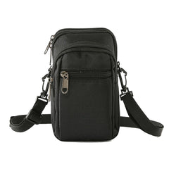 Kuber Industries Paspport Holder for Men & Women|Multifunction Passport Cover Bag|Nylon Passport Pouch for Luggage (Black)