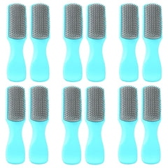 Kuber Industries Hair Brush | Flexible Bristles Brush | Hair Brush with Paddle | Straightens & Detangles Hair Brush | Suitable For All Hair Types | C19-BLE-S | Small | 12 Piece | Pack of 4 | Blue