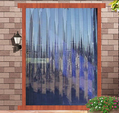 Kuber Industries PVC 8 Feet 1 MM Transparent 6 Strips AC Curtain -CTKTC029086