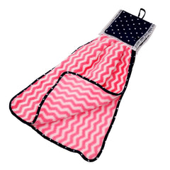 Heart Home Napkin | Washbasin Hanging Napkin | Kitchen Towel with Ties | Napkin for Kitchen | Zig Zag Napkin for Bathroom | Hand Towel for Kitchen | Pack of 3 | Pink