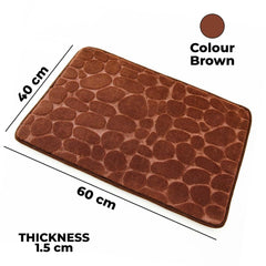 Kuber Industries Stylish DoorMat With Leopard Print Design|Super Absorbent & Comfortable|Anti Skid Bathroom Mat|Multi-Utility Mat for Living Room,Bedroom & Other Spaces|SZ-01|40x60cm,Brown (Pack Of 3)