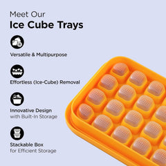 Heart Home Ice Cube Tray | Orange | ZX23101-A