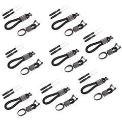 Kuber Industries Keychain/Keyring/Key Tag|Car Key Clip, Key Holder, Key Organizer|Pack of 8| (Black)