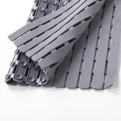 Kuber Industries Bath Mat | PVC Bathroom Mat | Shower Bath Mat | Floor Tub Mat | Bathroom Mud Mat | Anti-Skid Shower Bathroom Mat | JL-01B |Pack of 5| Gray