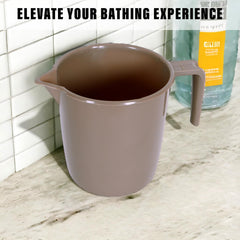 Heart Home Bathroom Mug | Plastic Bath Mug for Bathroom | Bath Mug | Mug for Bathroom | Mug for Toilet | Washroom Jug | 111 Bath Mug | 1 LTR | Pack of 2 | Multi