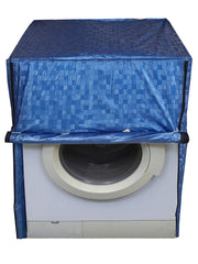 Kuber Industries Cotton 3D Design PVC Front Load Washing Machine Cover - Purple