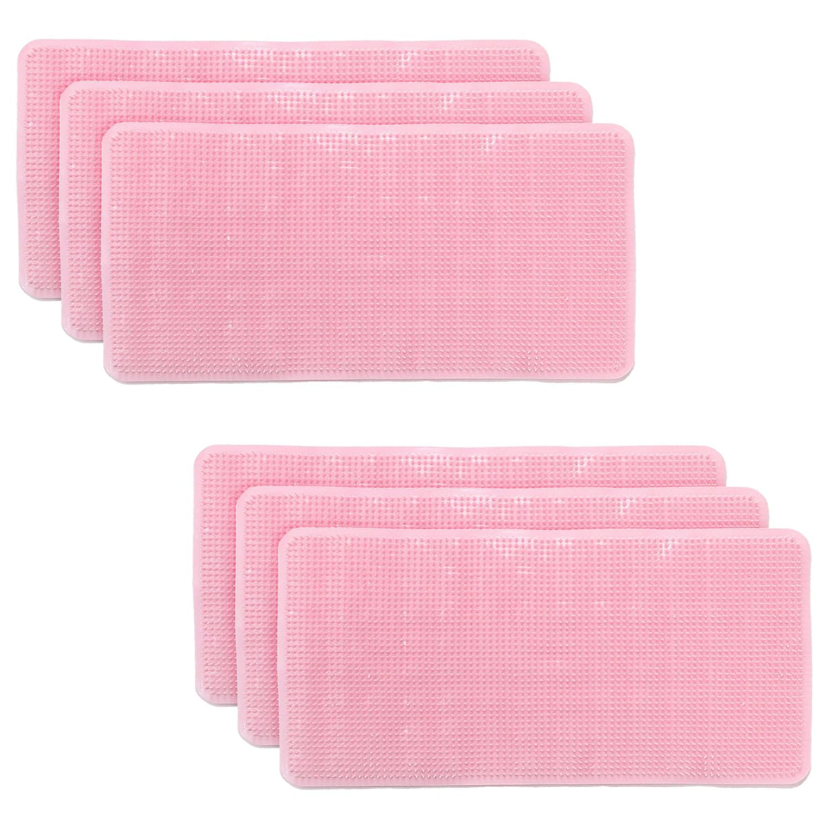 Kuber Industries Bath Mat | PVC Bathroom Mat | Shower Bath Mat | Floor Tub Mat | Bathroom Mud Mat | Anti-Skid Shower Bathroom Mat | L-YSD-B |Pack of 6| Pink