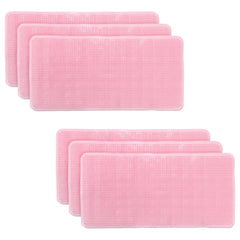 Kuber Industries Bath Mat | PVC Bathroom Mat | Shower Bath Mat | Floor Tub Mat | Bathroom Mud Mat | Anti-Skid Shower Bathroom Mat | L-YSD-B |Pack of 6| Pink