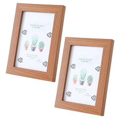 Kuber Industries Photo Frame For Home Décor|Use Horizontal & Vertical|Crystal Clear Glass|Perfect For Home, Office And Shop "11.6x16.7CM"-Pack of 2 (Brown)