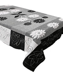Kuber Industries 4 Seater Cotton Center Table Cover/Table Cloth|Rose Printed & Premium Cotton|Size 100 x 150 x 1 CM (Black) Pack of 1