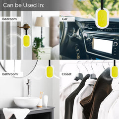 Homestic Wax Air Wardrobe Freshener | Pack of 2 | Yellow-Osmanthus Fragrance | 45g Each -Lasts Up to 6 Months | Air Freshener for Home Drawer Closet Cars Wardrobe | Natural and Eco Friendly