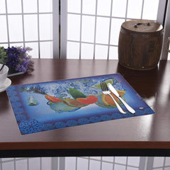 Kuber Industries PVC 6 Pieces Reversible Dining Table Placemat Set (Multi) -CTLTC11315
