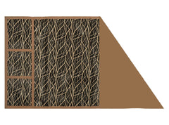 Heart Home Animal Texture Design PVC Fridge Top Cover with 6 Utility Side Pockets (Brown)-HS_38_HEARTH21072, Standard