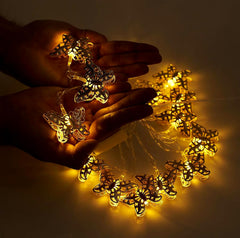 Kuber Industries Diwali Lights | Diwali String Light for Décor | Lights for Christmas | Lights for Navratri | Lights for Party | Lights for Indoor & Outdoor | Butterfly String Lights | Golden