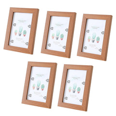 Kuber Industries Photo Frame For Home Décor|Use Horizontal & Vertical|Crystal Clear Glass|Perfect For Home, Office And Shop "11.6x16.7CM"-Pack of 5 (Brown)