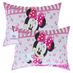 Heart Home Disney Minnie Pillow Cover | Silk Pillow Cover | Soft Pillow Cover | Luxurious Pillow Cover For Home | Set of 2 | 16x24 Inch | Pink