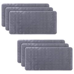 Kuber Industries Bath Mat | PVC Bathroom Mat | Shower Bath Mat | Floor Tub Mat | Bathroom Mud Mat | Anti-Skid Shower Bathroom Mat | L-YSD-A |Pack of 6| Gray