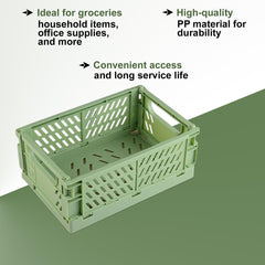 Kuber Industries (Set of 2) Small & Rugged Plastic Basket for Storage - For Kitchen, Makeup, Toiletries & Bathroom Items - Green