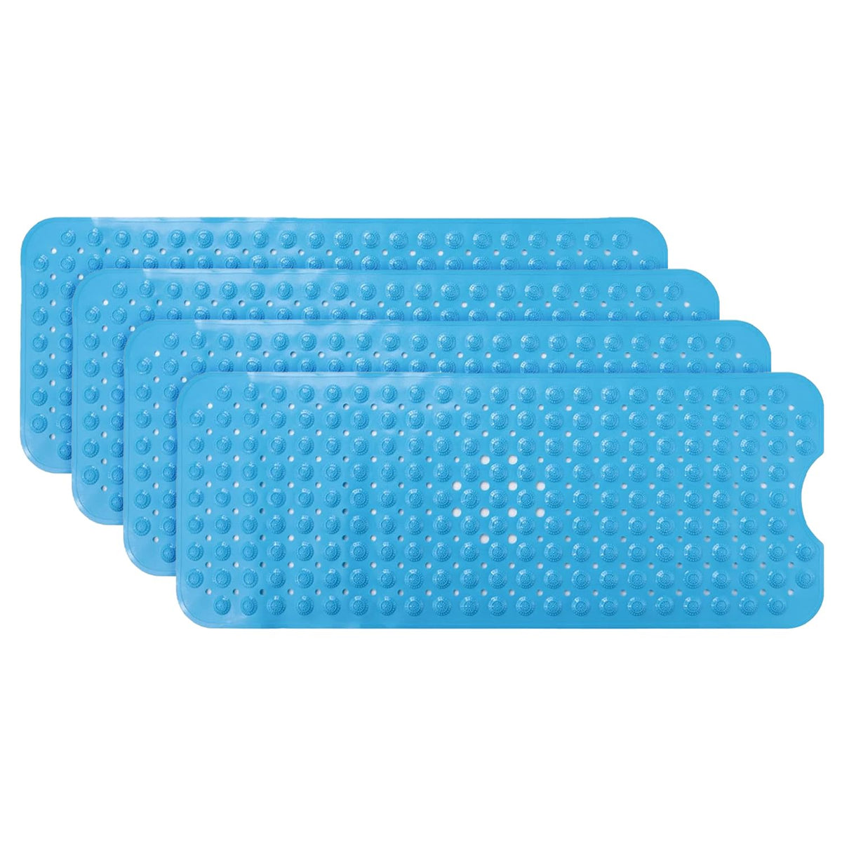 Kuber Industries Bath Mat | PVC Bathroom Mat | Shower Bath Mat | Floor Tub Mat | Bathroom Mud Mat | Anti-Skid Shower Bathroom Mat | M-YSD-40B |Pack of 4| Dark Blue