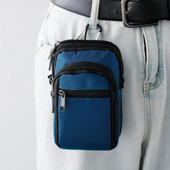 Kuber Industries Paspport Holder for Men & Women|Multifunction Passport Cover Bag|Nylon Passport Pouch for Luggage-Pack of 5 (Blue)