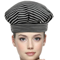 Kuber Industries Linning Printed Oil Stain Resistant Cooking Kitchen Apron & Cap for Men Women, Set of 4 (Black)-50KM01018
