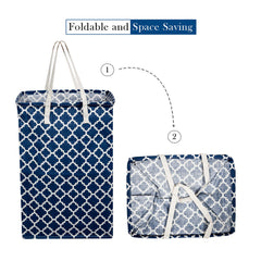 Heart Home Laundry Basket | Laundry Basket | Canvas Storage Bag with Handles | Clothes Basket for Home | Toy Storage Basket | 75 LTR | Large | Pack of 2 | Multicolor