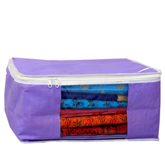 Kuber Industries 6 Piece Non Woven Saree Cover Set, Purple (KI19161_2)
