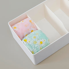 Urbane Home Cloth Storage Box 4 GridDrawer Divider|Wardrobe Organizer For clothes (White)