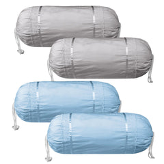 Kuber Industries Bolster Covers | Cotton Bolster Cover Set | Diwan Bolster Cover Set | Bolster Pillow Cover | Plain Lace Print Masand Cover | 16x32 Inch | Pack of 4 | Multicolor