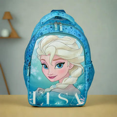 Heart Home Disney Elsa Backpack | School Backpack for Kids | College Backpack | School Bag for Boys & Girls | 3 Compartments School Backpack | Spacious & Multiple Pockets | Green