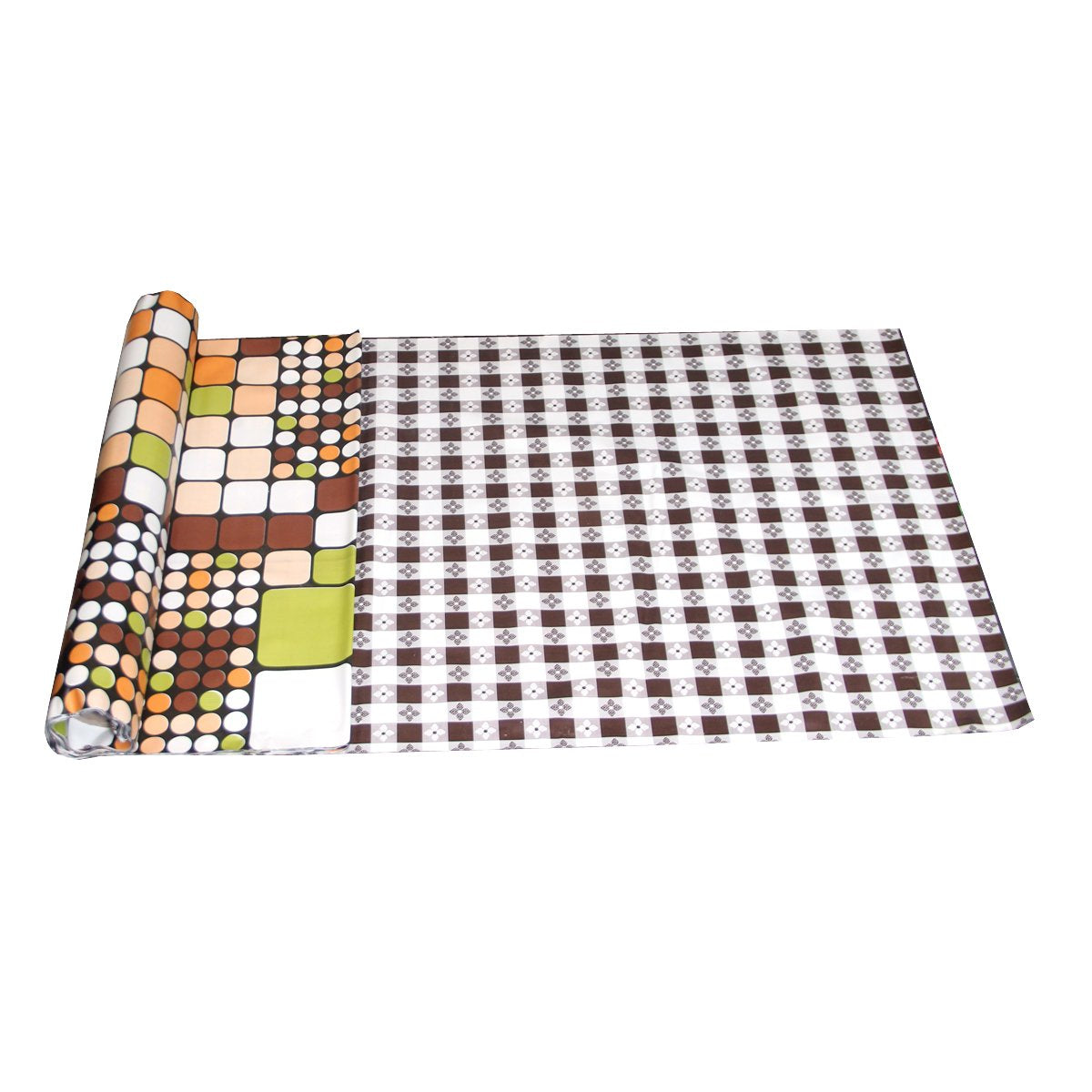 Kuber Industries Exclusive Wardrobe's Shelf Mat,Kitchen Shelf Mat,Drawer Mat in Plastic Sheet Material-10 Mtr Roll (Reversible Can Be Used in Both Sides) Product Code-Shm03 (CTKSIS126) (Multi)